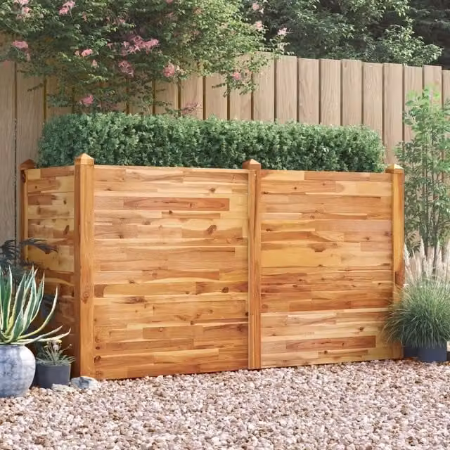 Fioriera Rialzata da Giardino-Vaso da Esterno-Fioriera Elevata 160x60x84cm Legno Massello Acacia
