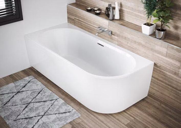 RIHO Desire Corner baignoires d'angle, version droite, 184x84x60cm, 230 Betteres, blanc brillant, B087001005, B087001005