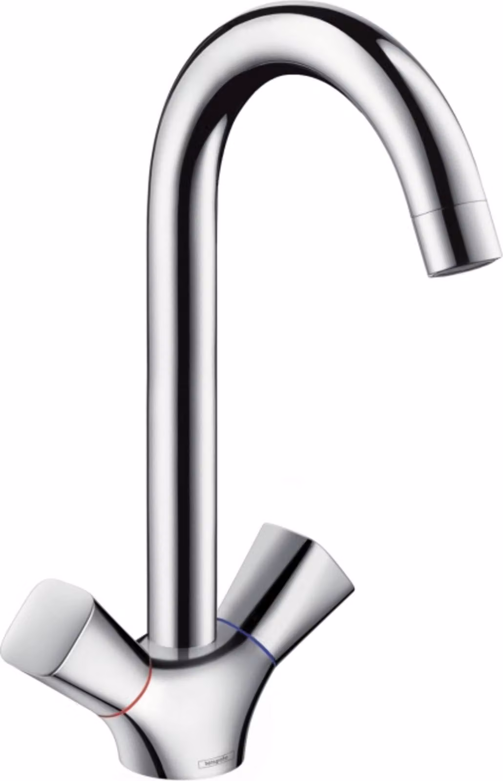 hansgrohe Logis M31 Mitigeur de cuisine, 2 poignées, 1jet, ComfortZone220, saillie 156mm, chromé, 71280000, 71280000