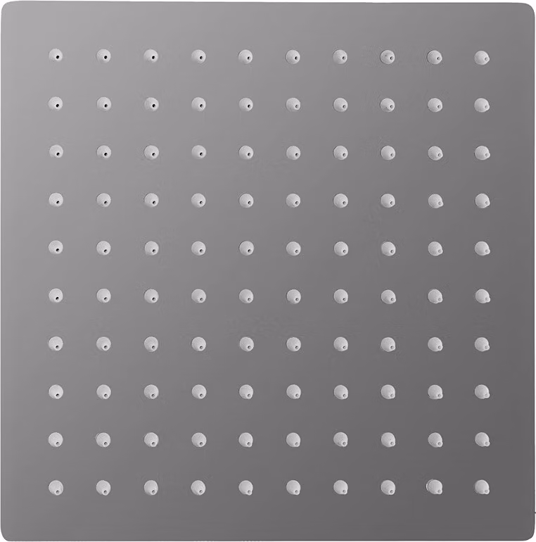 Aloni Regendusche: soffione quadrato, finitura grigia spazzolata, 30 x 30 cm