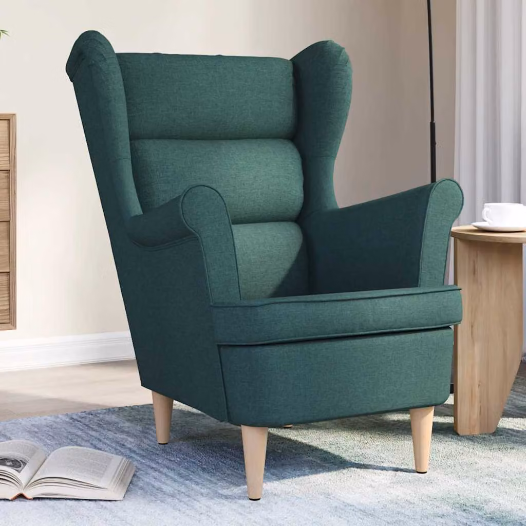 Maison Exclusive - Poltrona verde scuro, dimensioni 74x84x100 cm, rivestita in tessuto