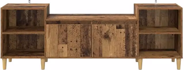 Mobile porta TV rustico HELLOSHOP26 in legno composito marrone con vano contenitore L/P/H: 160 x 35 x 55 cm