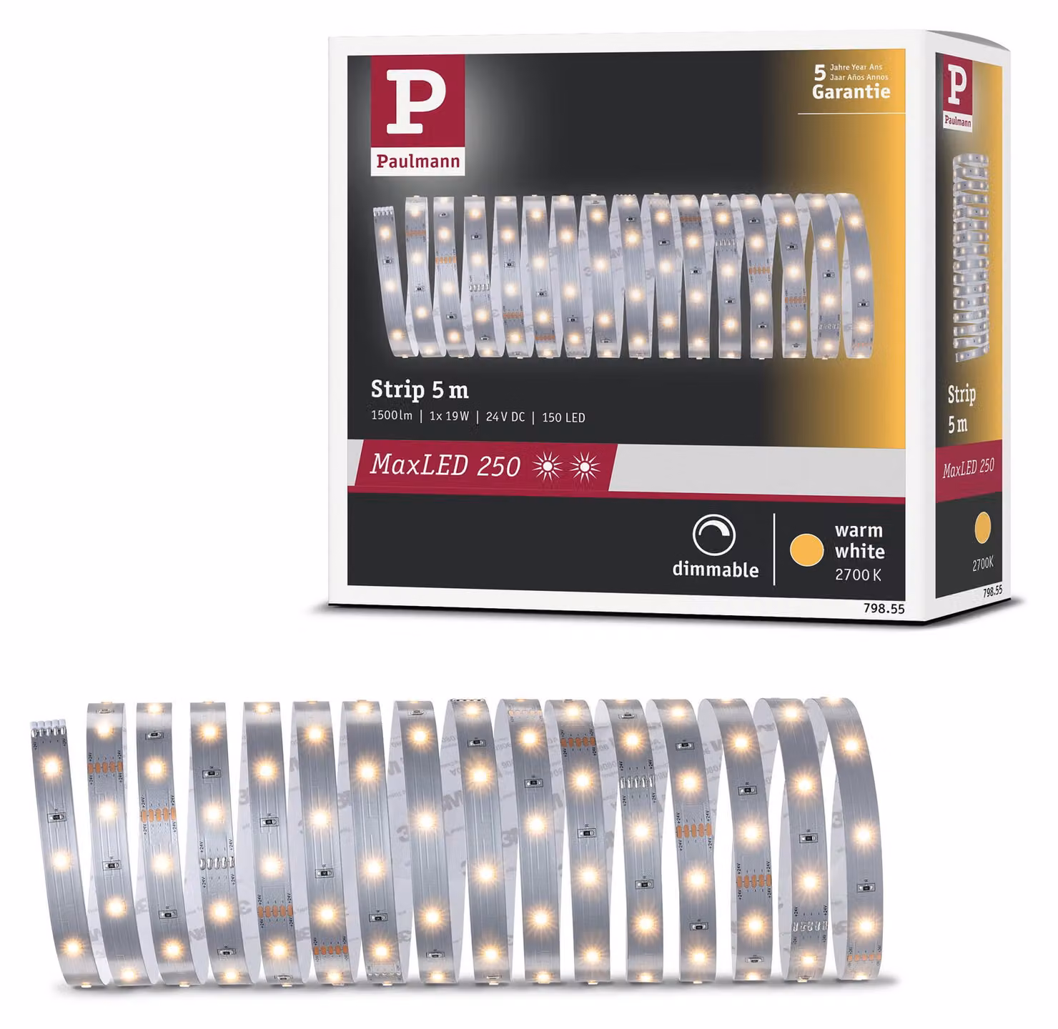 Paulmann MaxLED 250: Striscia LED, luce calda, modulo di estensione
