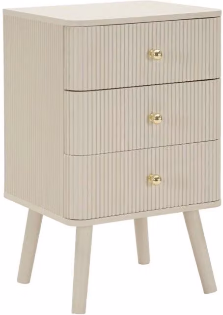 Comodino 3 Cassetti Shy cm 37,5x34x61