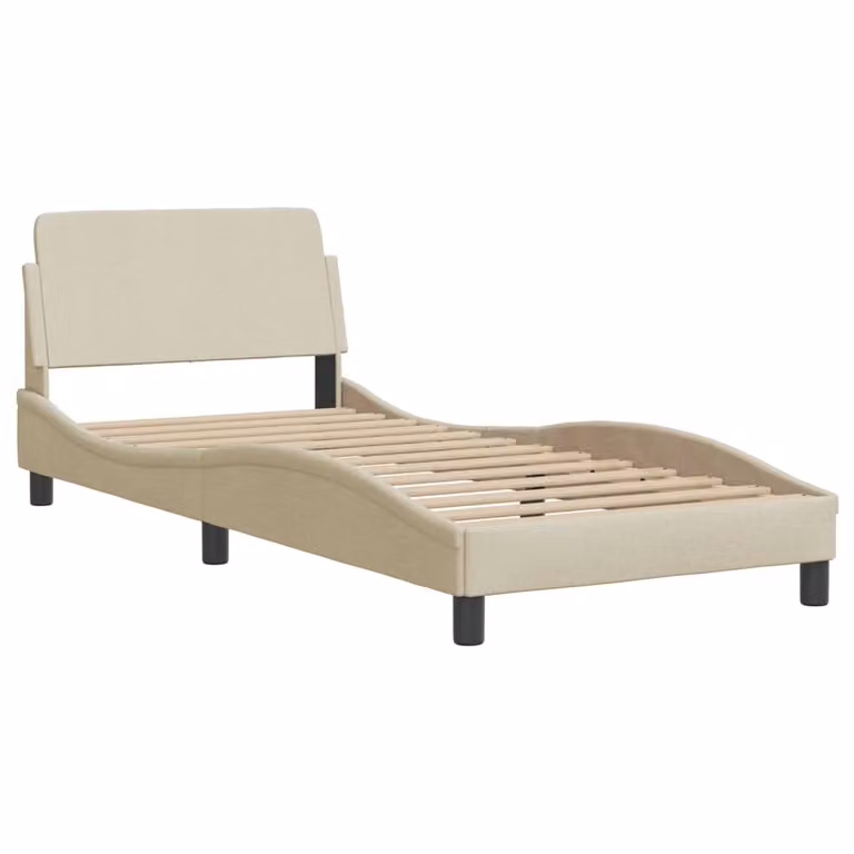 Giroletto con Testiera Dover Crema 90x190 cm Tessuto