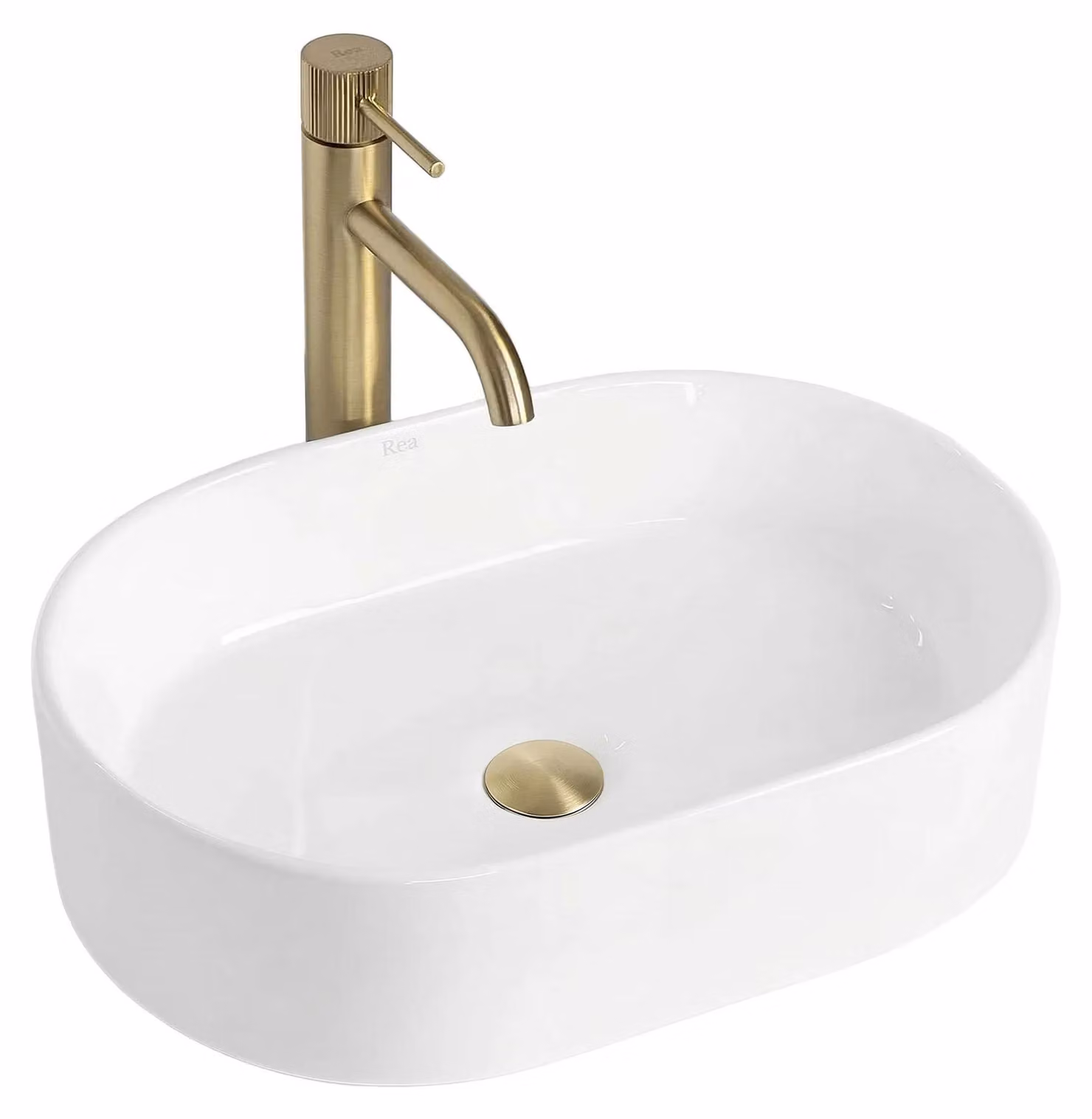 Lavabo Da Appoggio Rea Nadia 46 Bianco
