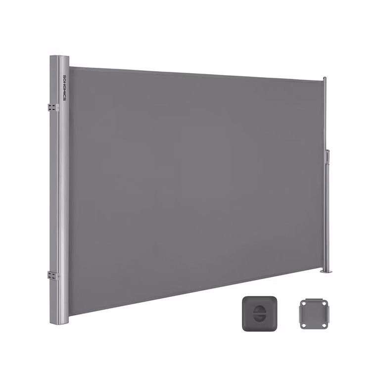 Tenda Laterale Avvolgibile per Balcone e Terrazzo, Grigio
