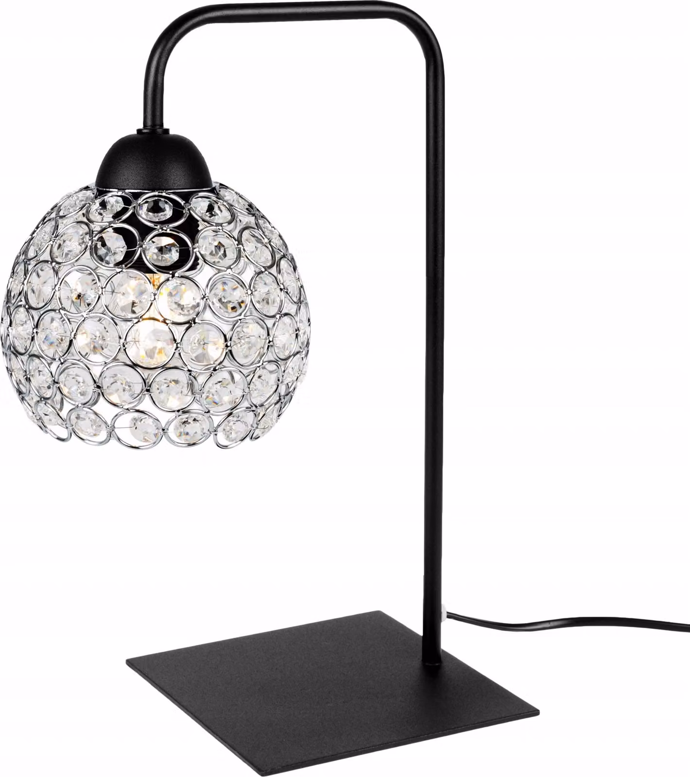 Lampada da comodino LED con sfera di cristallo