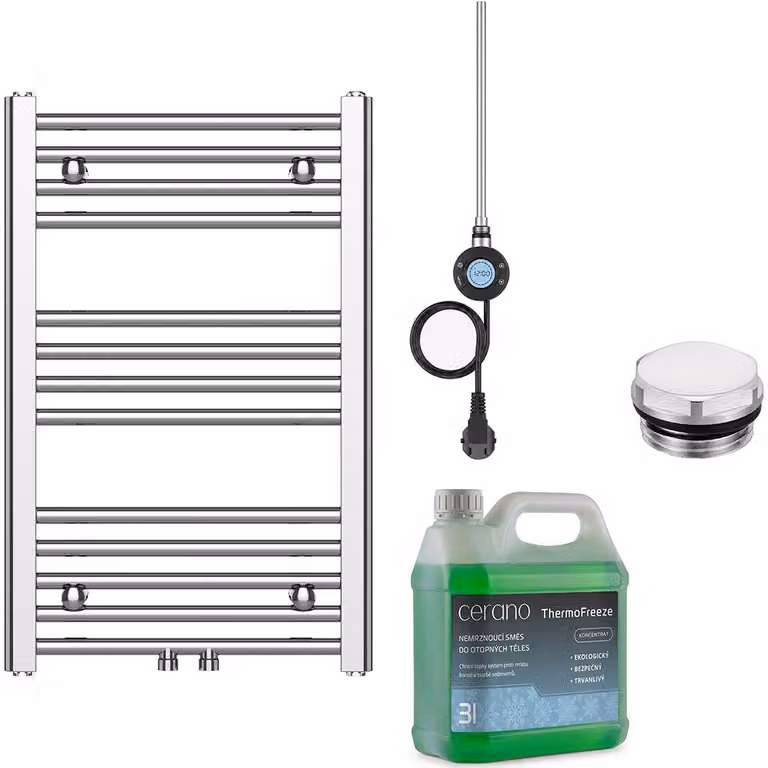 Kit radiatore elettrico da bagno Benito - Wi-Fi - 300W - cromato - 700x450 mm