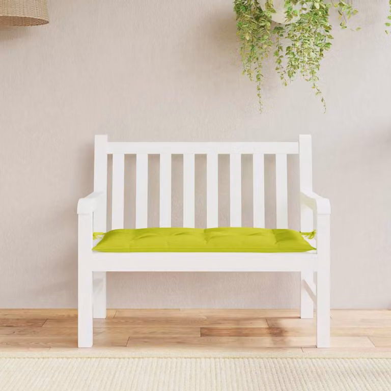 vidaXL Cuscino per Panca Verde L: 100 cm, P: 50 cm, H: 7 cm in Poliestere Idrorepellente e Traspirante