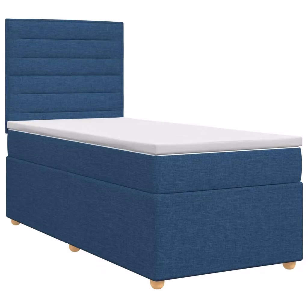 Letto box spring con materasso ibrido vidaXL Blu e Bianco L/P: 200 x 90 cm – 2
