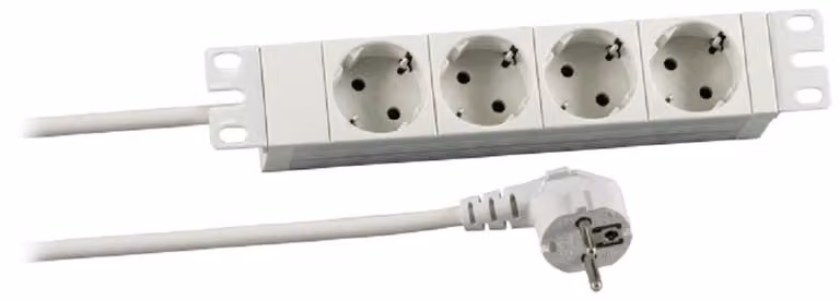 EFB ESP.72K EFB 10" 1HE Steckdosenleiste 4xCEE 7/3 RAL 7035