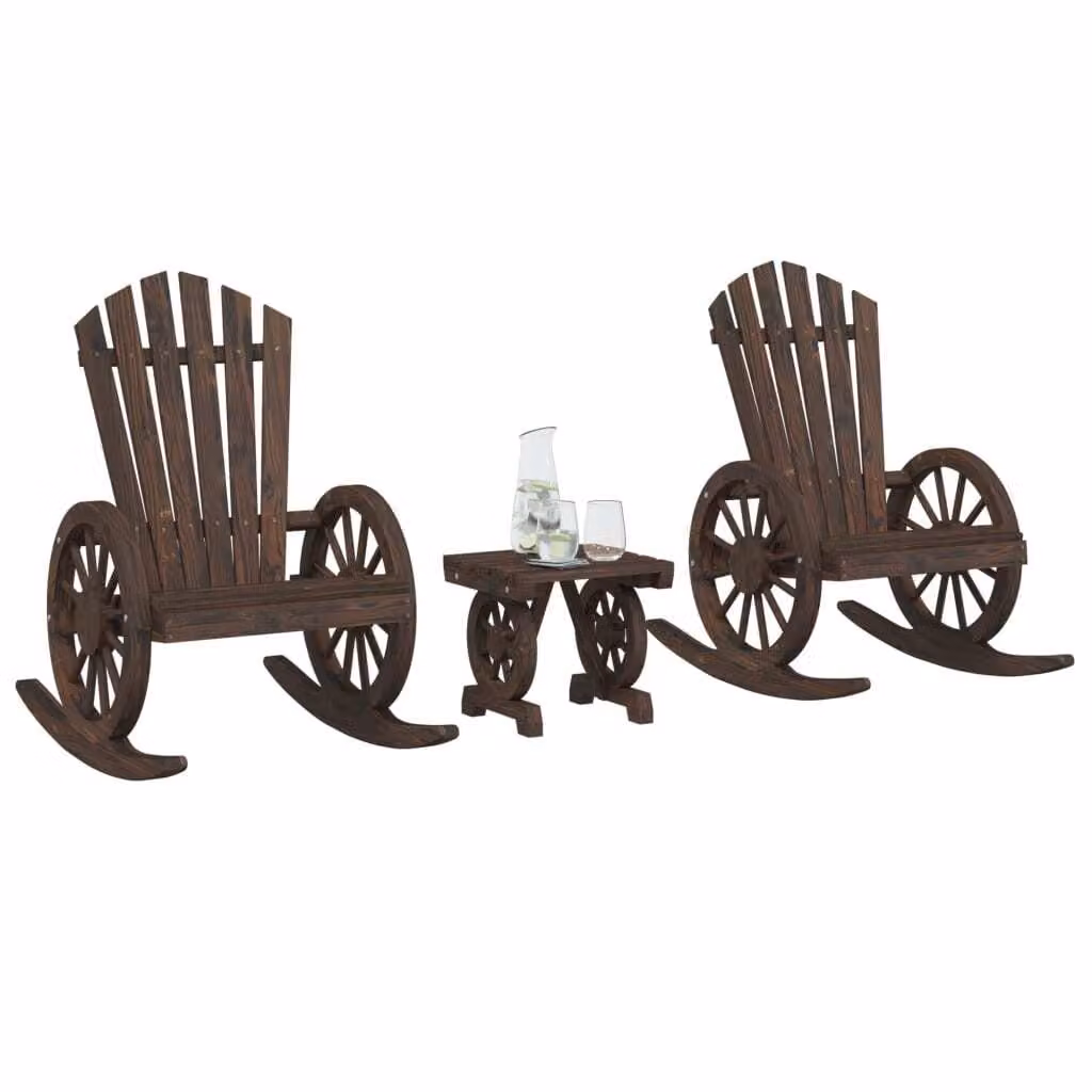 Maison Exclusive - Set da giardino a 3 pezzi in legno massello di abete