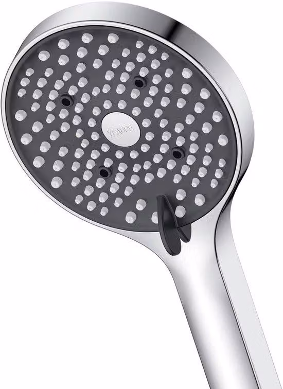 Ibenzoa® Doccetta manuale da 110 mm – 6 tipi di getto regolabili (tra cui pioggia, pioggia-massaggio, massaggio), tecnologia a pressione dell'aria, corpo in plastica cromata, attacco G1/2, anticalcare