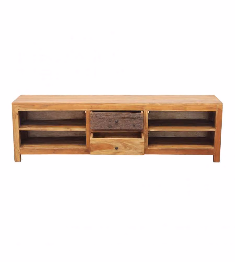 Cosma Mobile TV in Legno di Mogano 170x35x50 cm Marrone Fisso Rettangolare