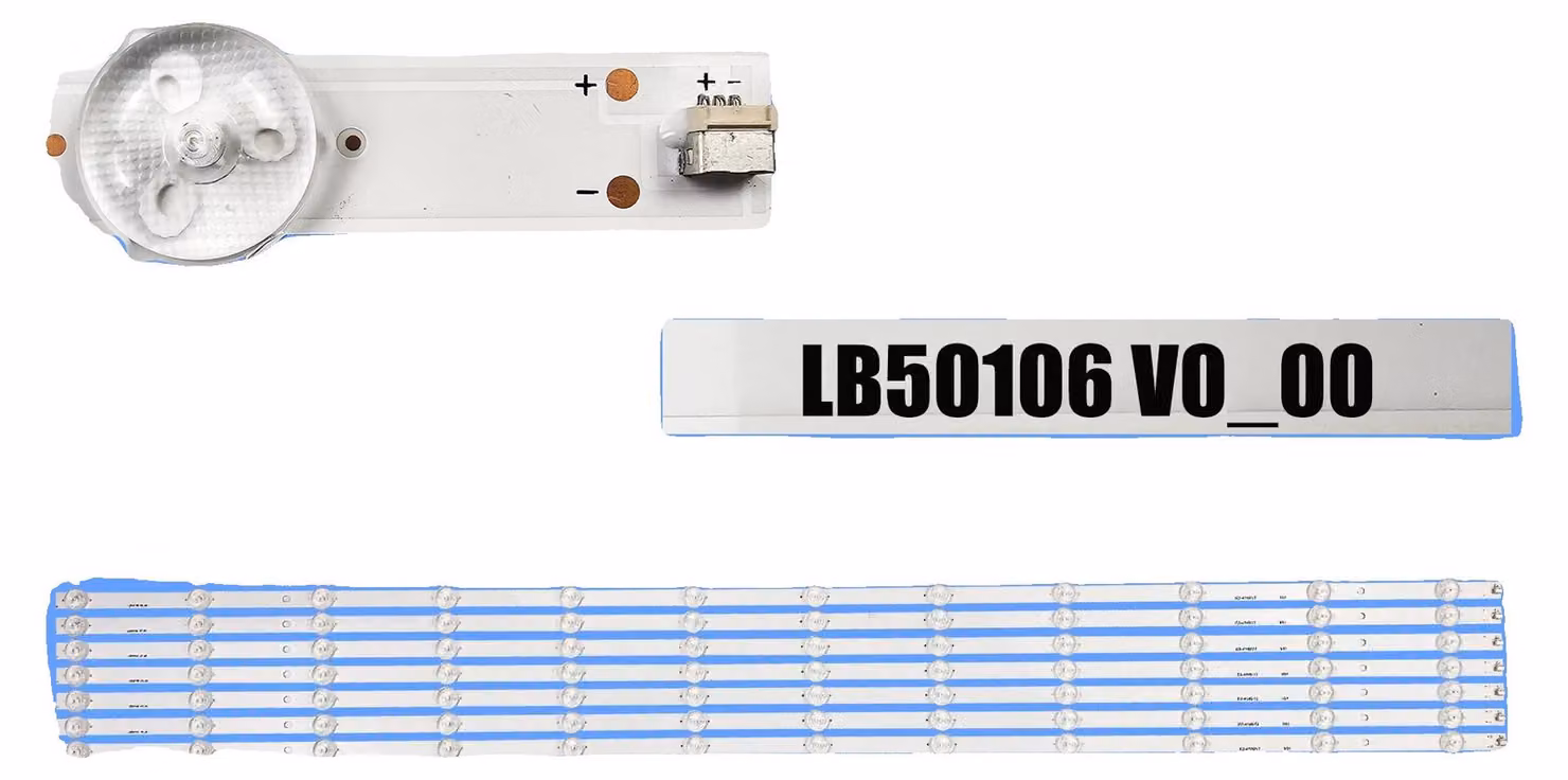 Strisce di retroilluminazione a LED, tensione 3V, modelli compatibili: LB50106 V0, LB5010G V0, , corrente 50 mA