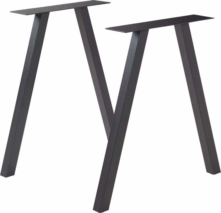Set di 2 telai da tavolo 'Heustreu' per tavolo da pranzo in acciaio 72 x 70 cm nero