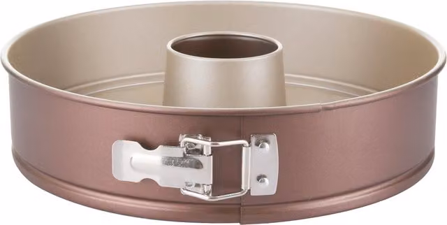 Tortiera a cerniera rotonda Baker's Secret in acciaio al carbonio con rivestimento antiaderente, colore bronzo, Diametro: 28 cm – 1