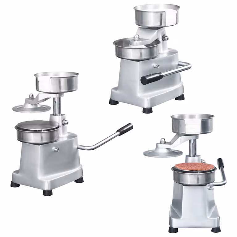 vidaXL Pressa per Hamburger in Alluminio con 500 Fogli di Carta Patty, Colore Argento, Diametro 10 cm