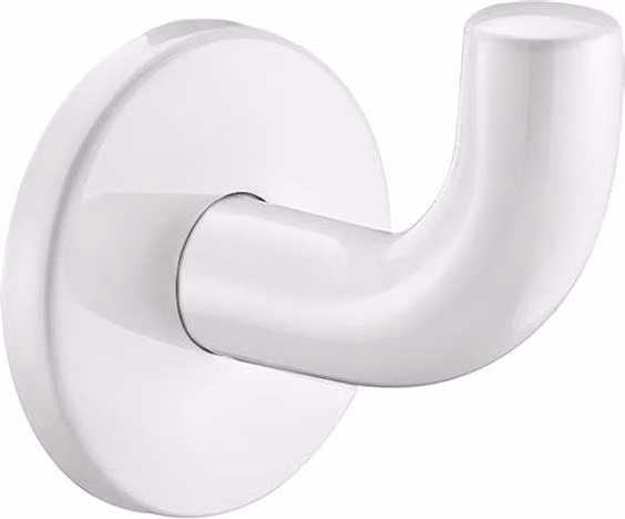 Gancio Delabie D62x65mm in acciaio inox verniciato a polvere bianco