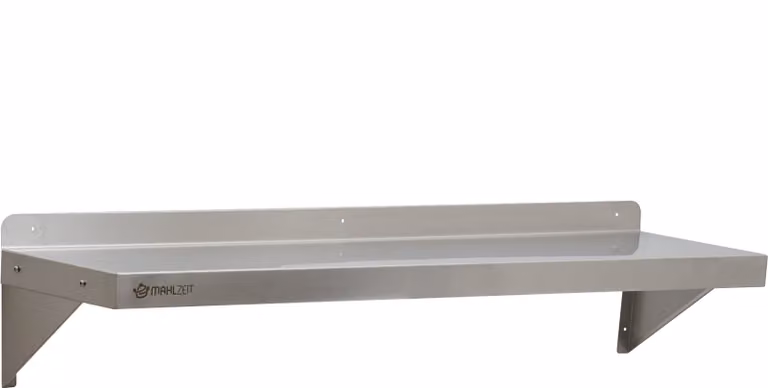 Mensola da parete in acciaio inox Mahlzeit, 120 x 30 cm, mensola da cucina mensola sospesa mensola a muro mensola a muro mensola a muro