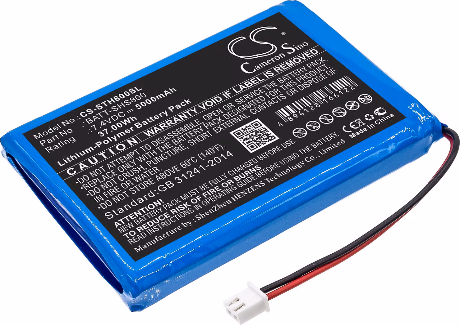 TECHTEK Batteria compatibile con [Siglent] SHS1000, SHS800 sostituisce BATT-SHS800, per SHS-BAT