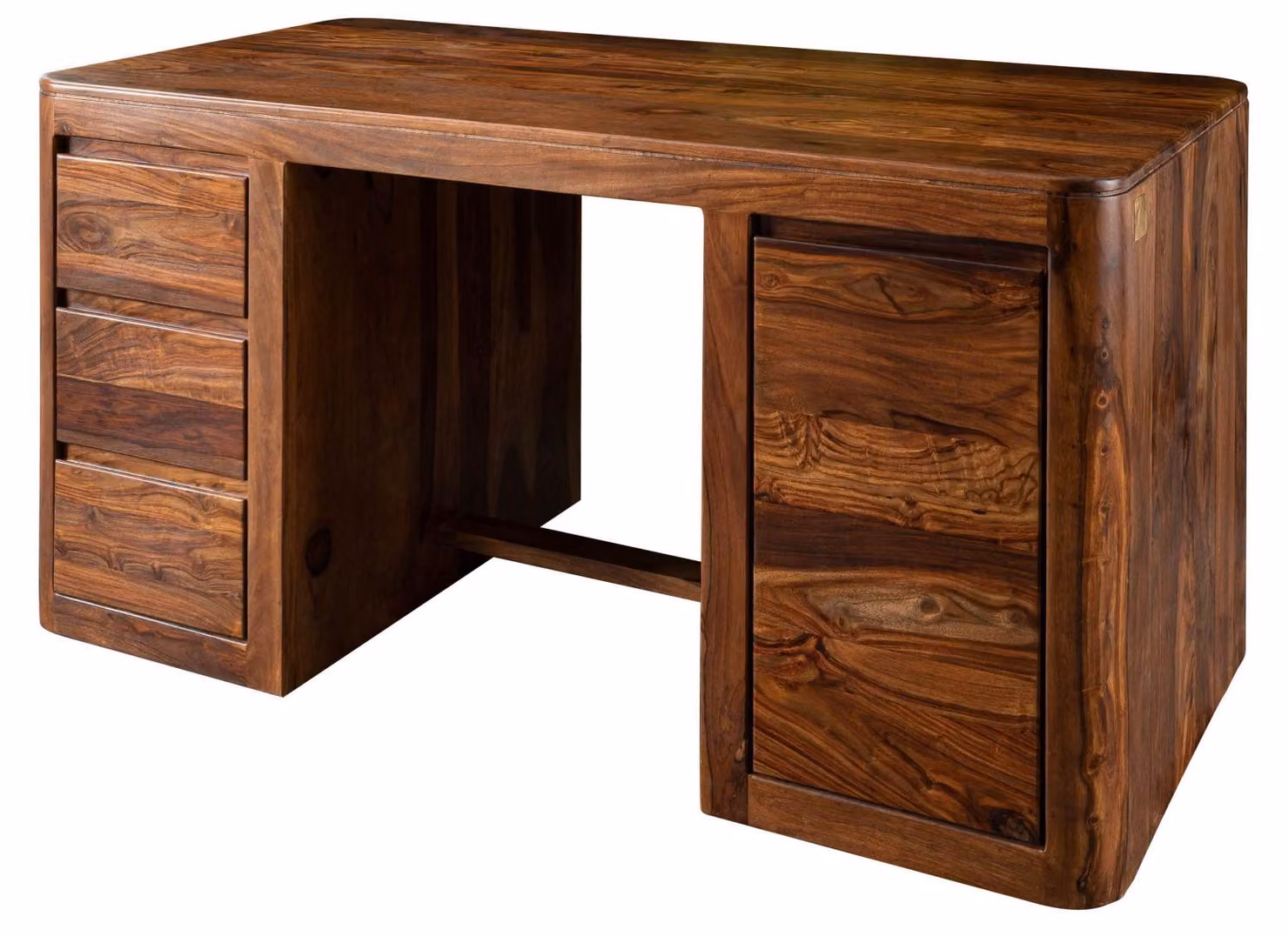 MASSIVMOEBEL24 | scrivania in legno di Sheesham / Acacia 150x75x78 noce cerato TORONTO #248