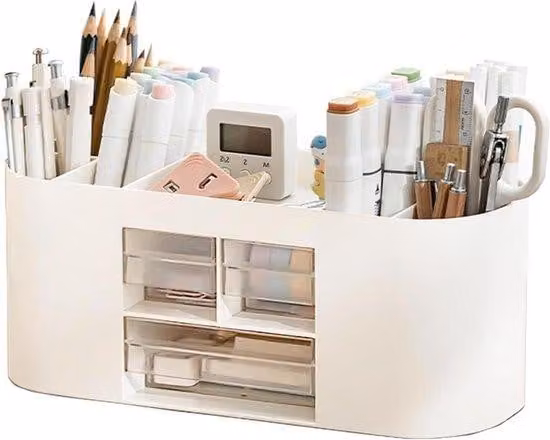 Organizer da ufficio capiente con 10 scomparti - Ideale per la casa, l'ufficio e la scuola