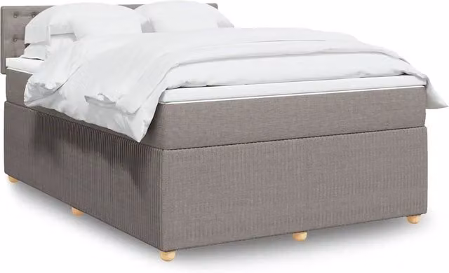 Giroletto a Molle con Materasso Tortora 140x190 cm in Tessuto 3287469