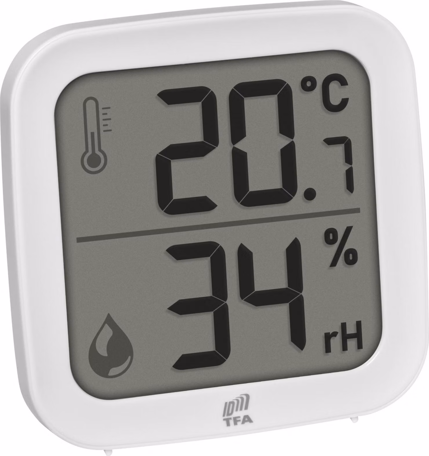 TFA.me Trasmettitore termoigrometrico ID-A0 INDOOR TFA 30.3908 Ampio display Temperatura Umidità : bianco : senza batterie