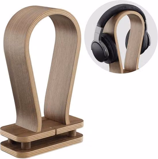Supporto da scrivania universale in legno con porta-cavi - Articoli da ufficio eleganti e pratici