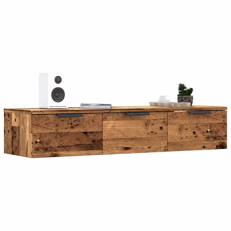 Armadietto a muro vidaXL in legno rustico marrone L: 102 cm, P: 30 cm, H: 20 cm