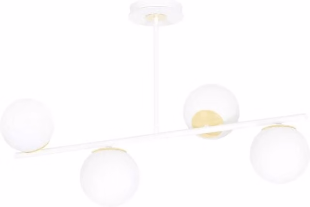 Plafoniera Moderna Narayana Luceart-Classic in Acciaio Bianco con 4 Luci E14 – 1