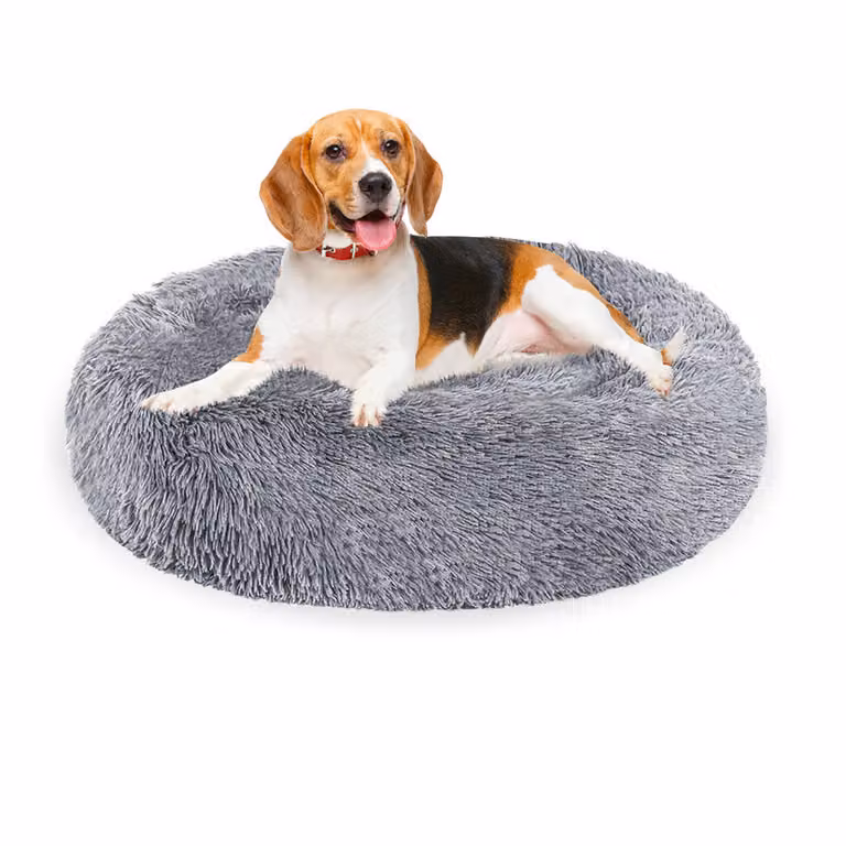 Clanmacy cane letto peluche posto letto cane cuscino gatto lavabile antiscivolo confortevole 80cm grigio chiaro