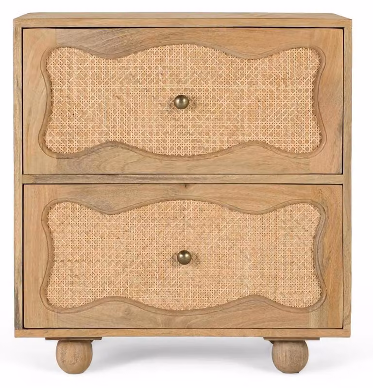 Comodino Natura in legno di mango, 65 cm x 60 cm x 40 cm Giner y Colomer
