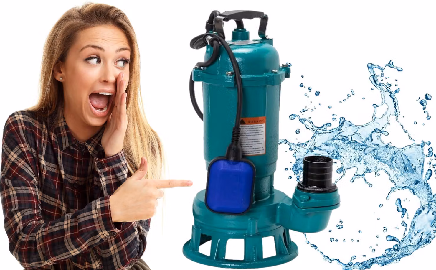 IBO | Pompa Sommersa CTR 1500 - 1500 W - Acqua Sporca - Interruttore A Galleggiante Automatico - Alte Prestazioni