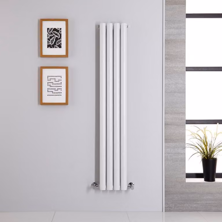 Radiatore Singolo di Design Verticale Bianco - 1400 x 236mm - 360W - Revive