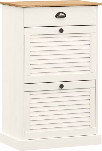 Scarpiera | Mobile per scarpe VIGO 60x35x96 cm in Legno Massello di Pino Bianco