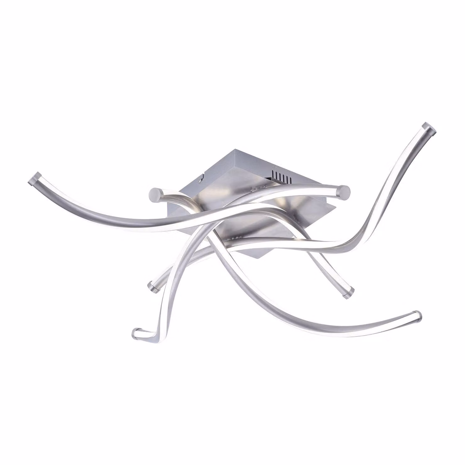 Q-MALINA Paul Neuhaus Lampada da soffitto, acciaio, 4 pannelli LED da 12,5 W, 2700-5000 K, per interni, IP20