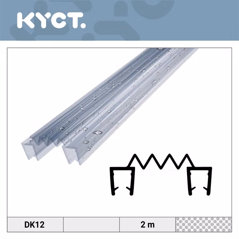 Guarnizione per doccia 10 x 2 m per vetro da 6-7 mm – Guarnizione di ricambio in PVC per porta doccia, guarnizione per cabina doccia DK12