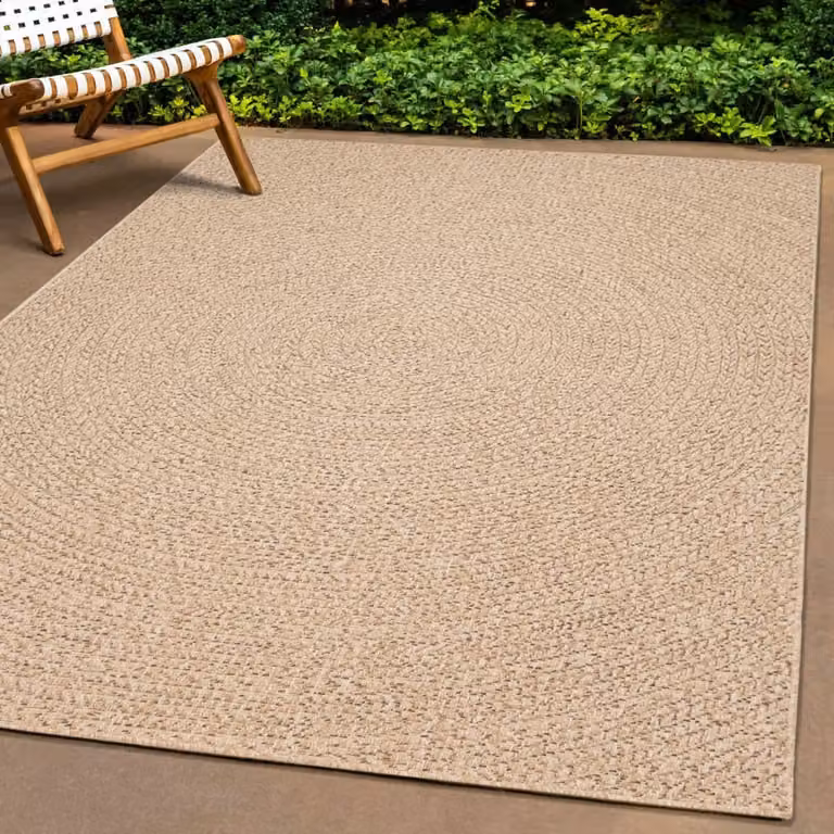 Tappeto vidaXL ZIZUR con aspetto iuta per interni ed esterni, resistente ai raggi UV, L 80 cm x P 250 cm, marrone e beige