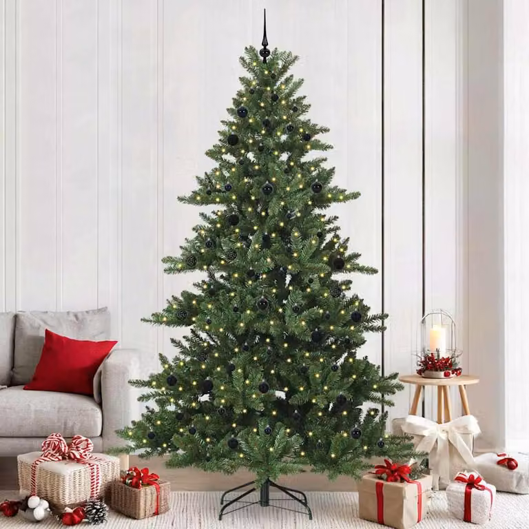 Maison Exclusive - Albero di Natale artificiale pieghevole, verde, 240 cm, in PVC e acciaio