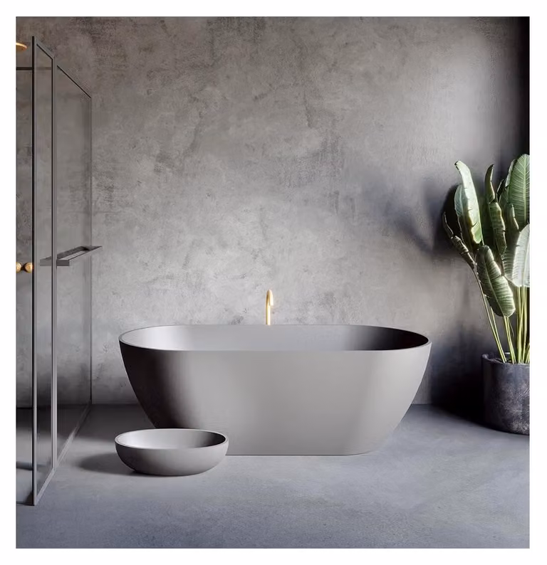 RIHO Bilbao baignoire en pose libre, SOLIDSurface, 170x80x55,5cm, Anthracite Matt, B118001080, B118001080