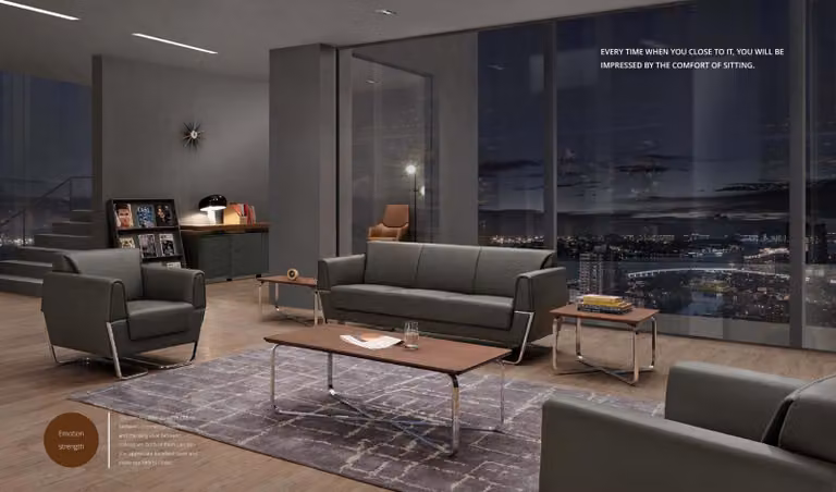 Kunstleder Sofa-Set in Schwarz modern und komfortabel