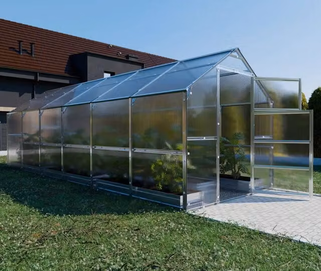 Serra da giardino KLASIKA BERNARD con rivestimento in policarbonato trasparente, L: 6 m, P: 2,35 m
