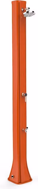 Doccia Solare da Giardino 40L Miscelatore e Lavapiedi Arkema Big Happy Five Arancio