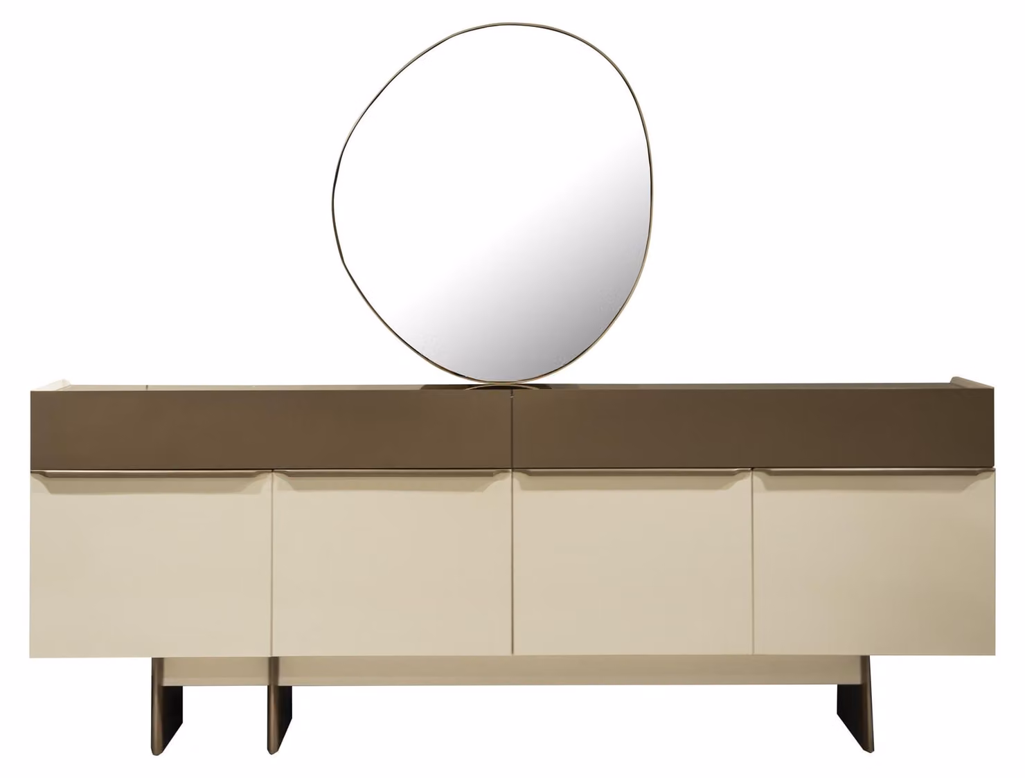 Credenza da cucina marrone-beige Mobili da sala da pranzo di design Lussuosa cassettiera