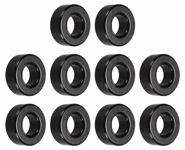 10 anelli toroidali in ferrite, dimensioni 47x23,6x18,6 mm, colore nero