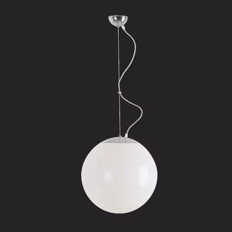 OSMONT ISI68386 ISIS L3 Apparecchio a sospensione in plastica acciaio inox / bianco IP40 3000 K 27W LED combinazione di emergenza 1 h