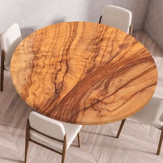 Tovaglia da tavolo stampata in 3D, resistente all'acqua, larga 60 cm, con bordi elastici, adatta all'uso esterno e ai giardini.